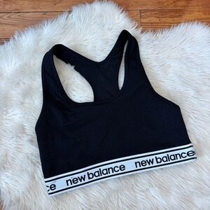 New Balance Black Racerback Sports Bra
